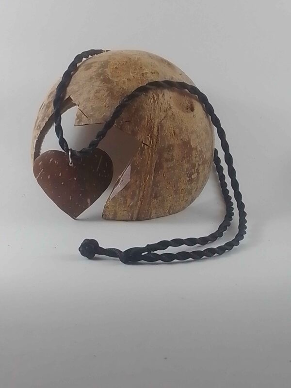 Heart-Shaped Coconut Shell Pendant - Image 6