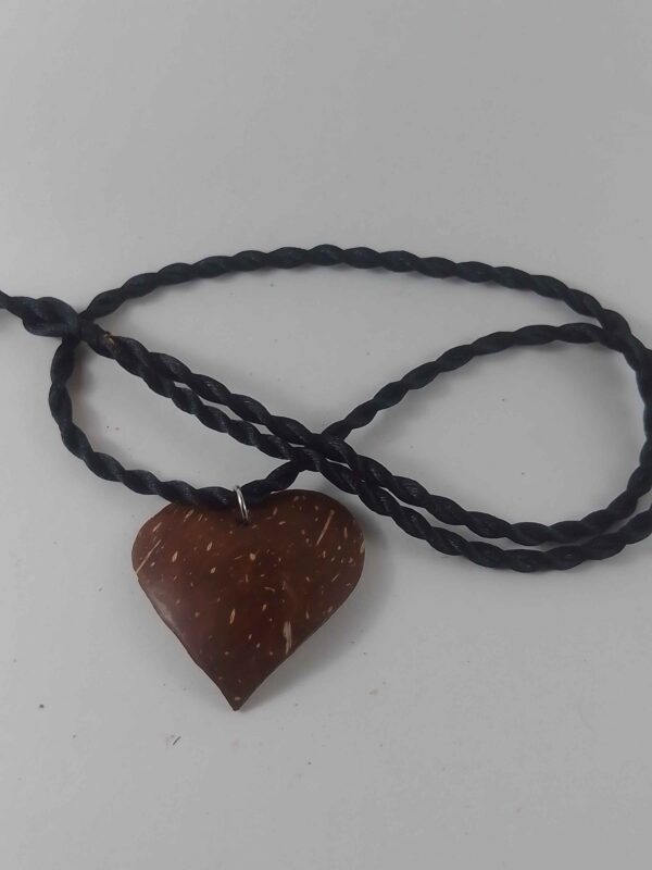 Heart-Shaped Coconut Shell Pendant - Image 4