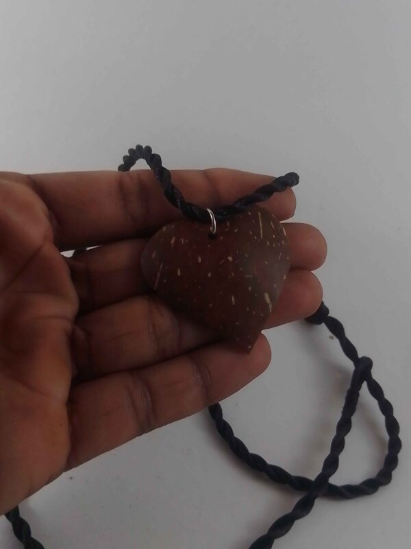 Heart-Shaped Coconut Shell Pendant - Image 3