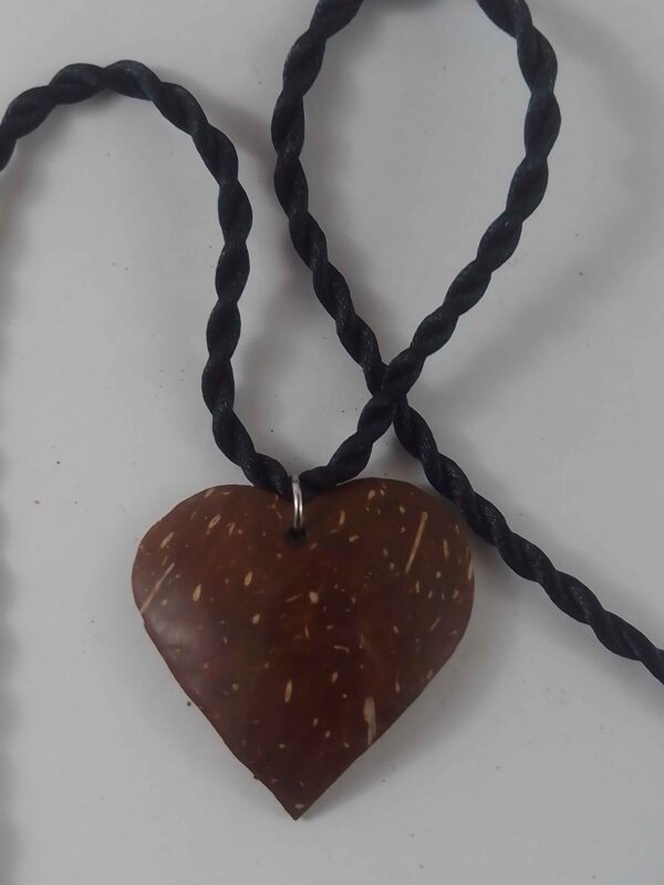 Heart-Shaped Coconut Shell Pendant - Image 5