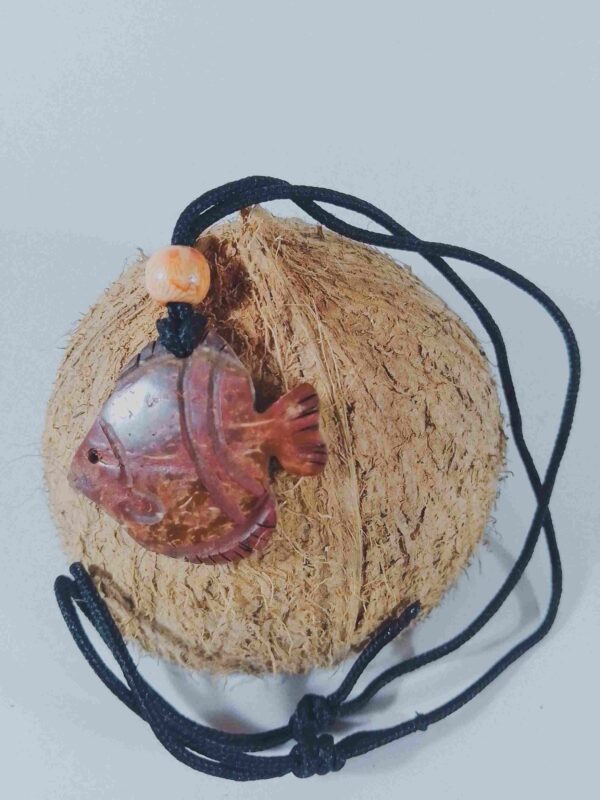 CocoWave – Handcrafted Fish-Shaped Coconut Shell Pendant