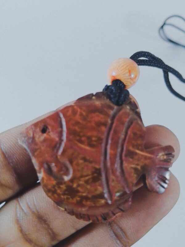 CocoWave – Handcrafted Fish-Shaped Coconut Shell Pendant - Image 4