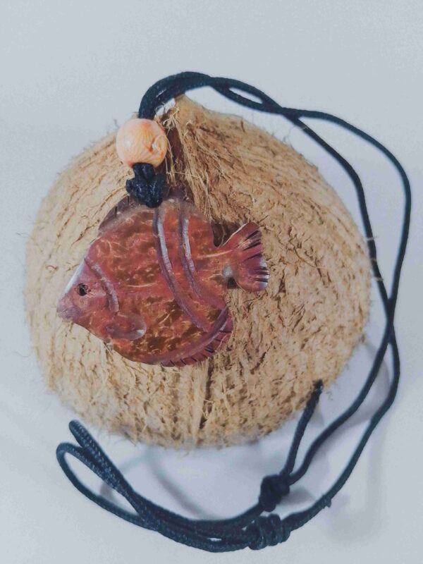 CocoWave – Handcrafted Fish-Shaped Coconut Shell Pendant - Image 3