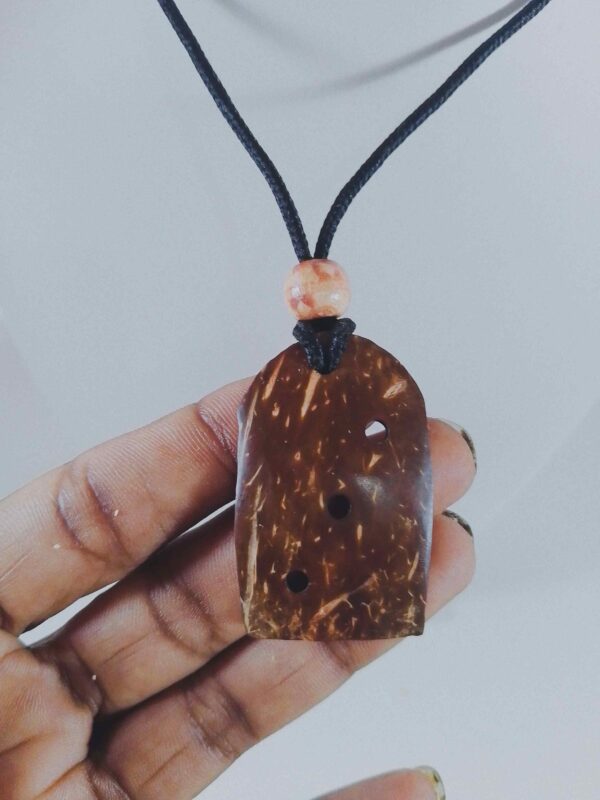 ZenBloc Necklace – Handcrafted Coconut Shell Pendant - Image 6