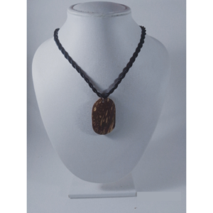 Handcrafted Coconut Shell Oval Pendant – Eco-Friendly Jewelry