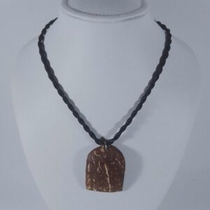 Rectangle with Semi-Circle Coconut Shell Pendant