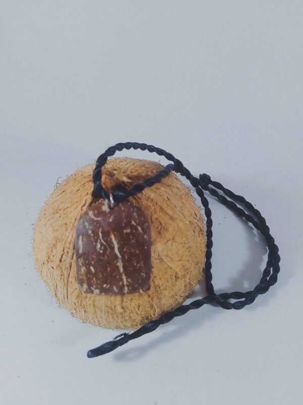 Rectangle with Semi-Circle Coconut Shell Pendant. - Image 5